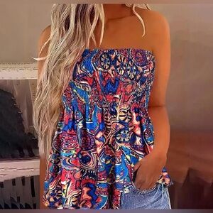 Strapless Bohemian Blouse
